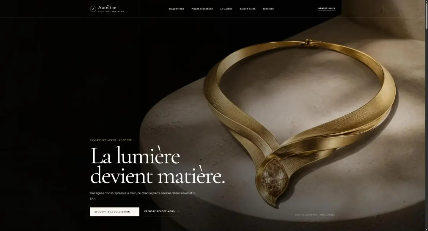 Aperçu de la démo Maison Auréline (haute joaillerie)